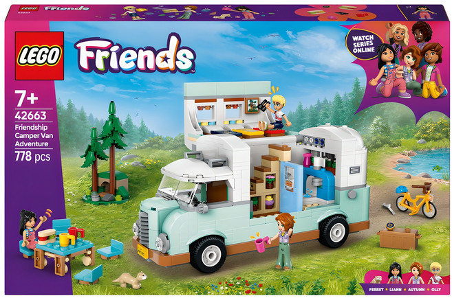 레고 프렌즈 42663 우정 캠퍼밴, 1개, 혼합색상
