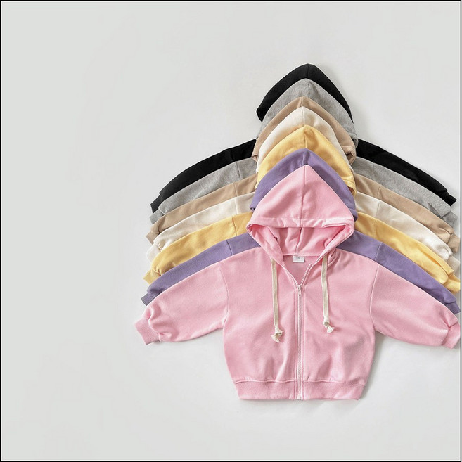 기획 여아 남아 봄 무지 젤리후드집업 5-17호