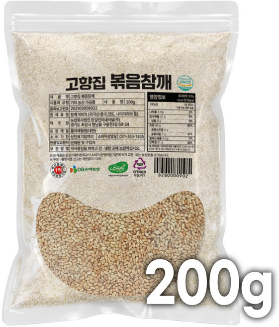 이웃푸드 고향집 바로 볶은 통깨 볶음 참깨, 200g, 1개