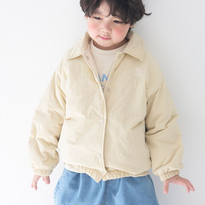 [12시전주문 오늘출발] 메르시보꾸 키즈용 주니어용 D2421 폭신한봄버점퍼