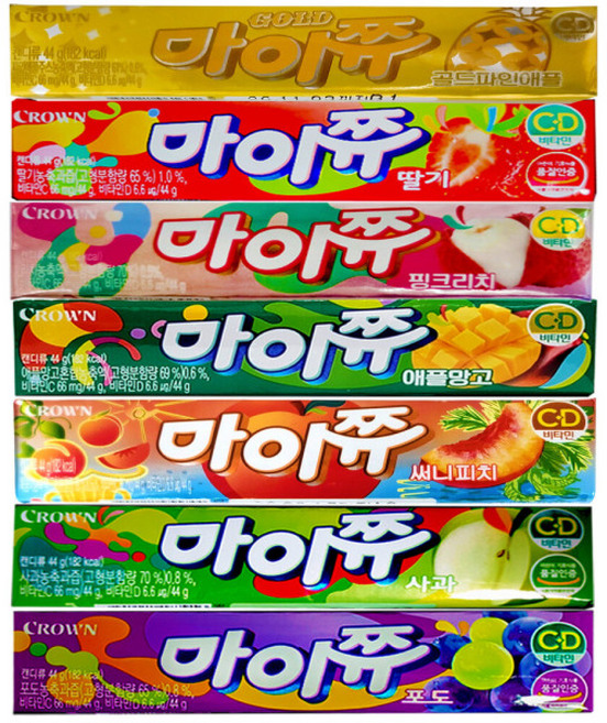 마이쮸 스틱 7가지맛 마이쭈 (파인애플 딸기 포도 리치 망고 사과 써니피치)