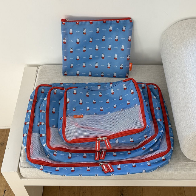 미피 캐릭터 트래블 파우치 4p 세트 여행용 수납