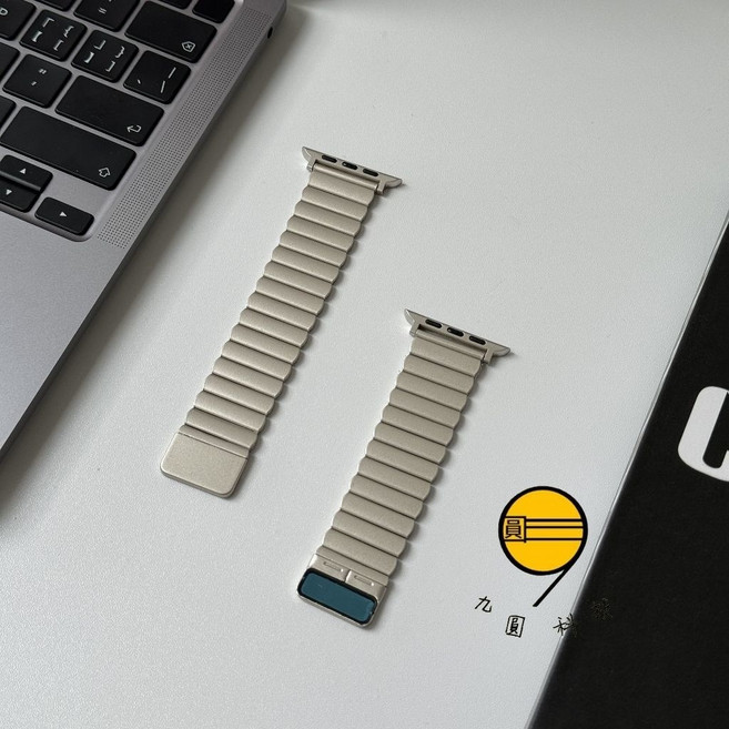 不鏽鋼錶帶 星光色 適用 Apple Watch 11 10 9 8 7 6 SE 蘋果手錶 錶帶 42mm 46mm, 1個, 星光色（一株竹節磁吸）,38/40/41/(S10/S11)42
