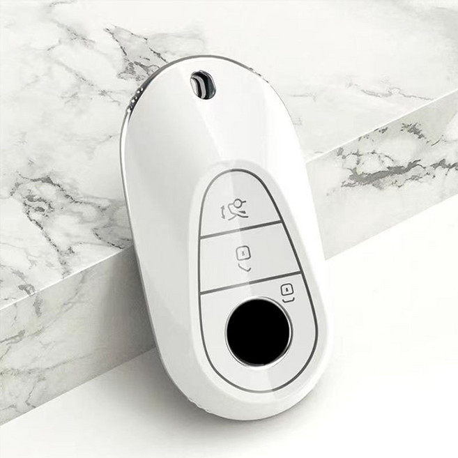 자동차 키 보호 케이스 TPU 소재 자동차 용품 메르세데스 벤츠에 적합 GLC GLE SL EQE EQS, 은백