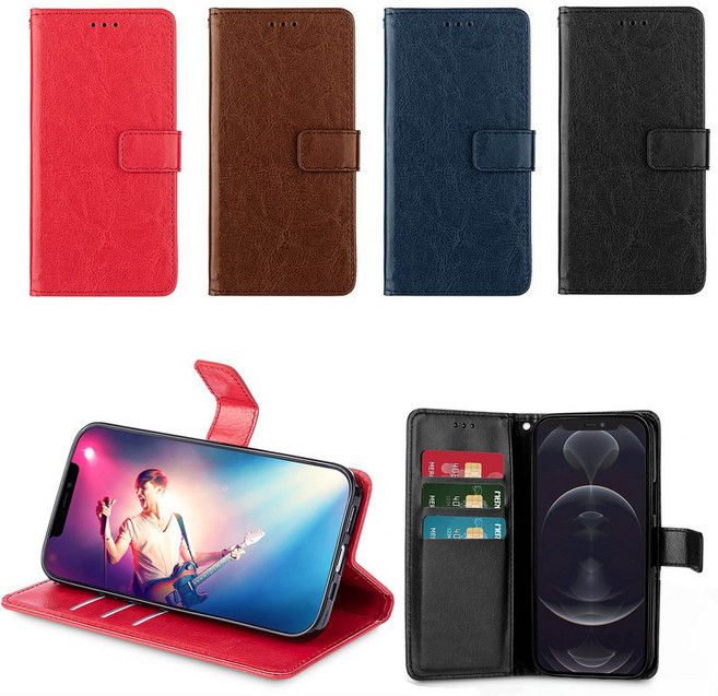 갤럭시S23 / S23플러스 / S23울트라 케이스 슈퍼리탄 심플 스탠딩(거치) 카드수납 무선충전 다이어리