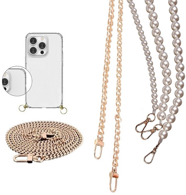 갤럭시 신비 키즈폰2 케이스 SM-G525 투명 (방탄) (골드링볼 시즌1) + (올메탈롱or진주롱) 목걸이 크로스줄 실리콘 젤리 범퍼