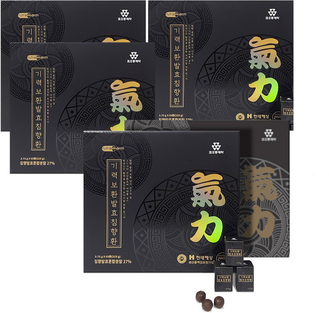 코오롱제약 기력보환 발효침향환 60환, 4개, 225g