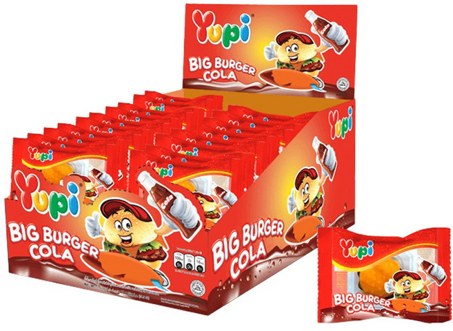 유피 빅버거 콜라향 햄버거 젤리, 28g, 18개