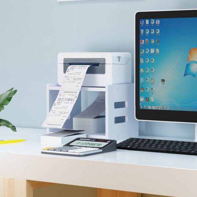 송장 거치대 프린터 택배 용지 선반 다이 정리 받침대 xprinter ps100 쇼핑몰 회사 사무실 공간절약, 1개, 상세페이지 참조, 2단 거치대