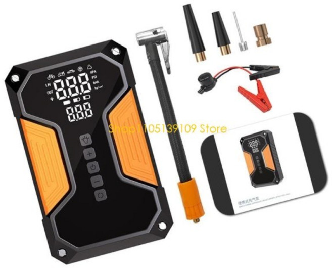 도로 여행에 완벽한 공기 압축기 8000mAh가 장착된 차량 점프 스타터용 급속 충전식 타이어 팽창기, 01 빠른