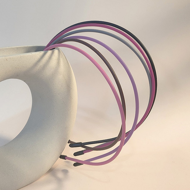 1+1 심플 안아픈 고무 머리띠 여자 남자 런닝 헬스 요가 헤어밴드 503