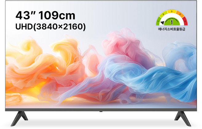 스타인즈 대기업패널 43/50/55인치 UHD LED TV, 고객직접설치, 스탠드형, KKZ4302UH, 109cm(43인치)