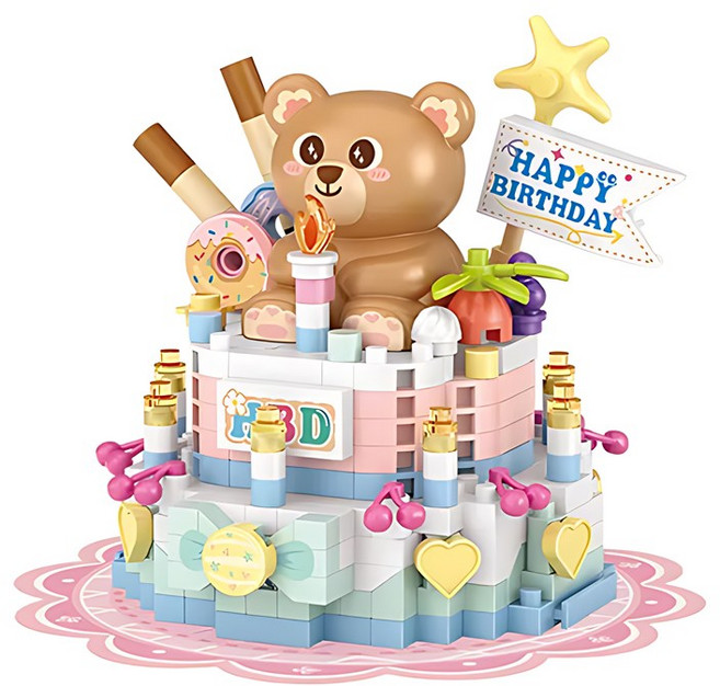 LOZ 나노블럭 미니블럭 캐릭터 베이비 야옹, 18.베어라빈스, 1개