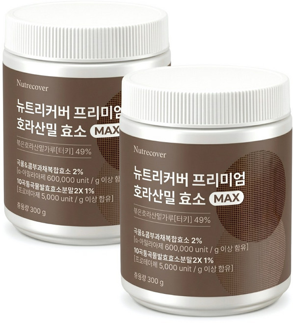 대용량 골드 카무트효소 분말 가루 100% 식약청인증 호라산밀 발효 복합 소화 곡물 효소, 300g, 2개