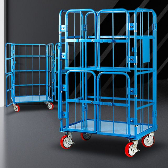 물류 창고 운반 이동 철카트 롤테이너 추천 철대차 물류센터 롤태이너 물류창고 바스켓카트, 4문형롤테이너(소형)