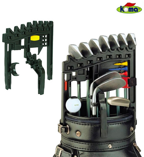 코마 아이언홀더 골프클럽 고정 샤프트 스크래치 방지, 블랙, 1개