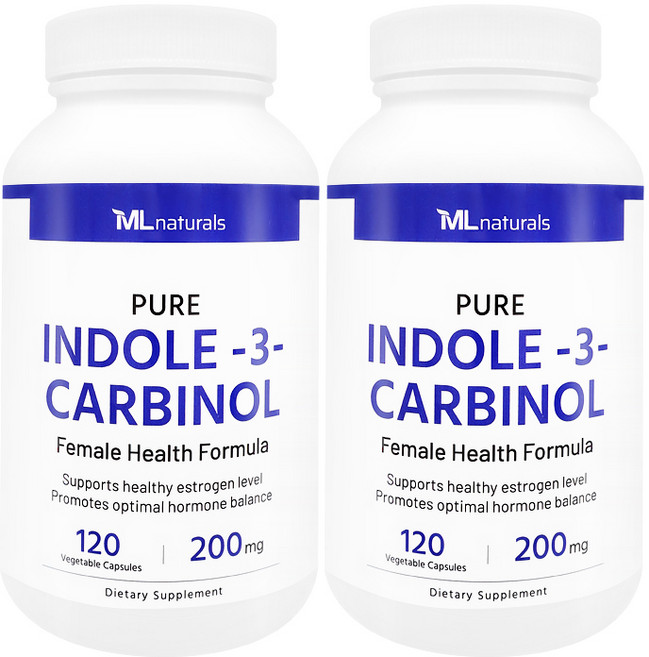 My Life [미국빠른직구] 신제품 마이라이프 내추럴스 인돌-3- 카비놀 200mg, 2개, 120정