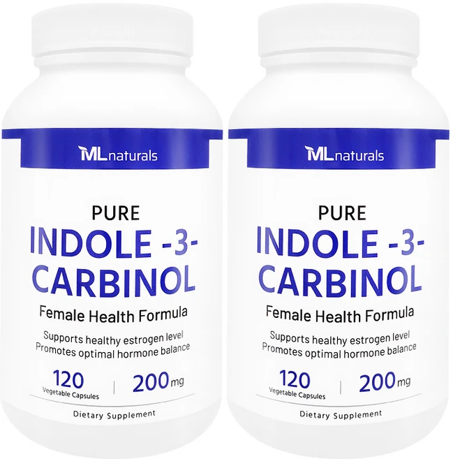 My Life [미국빠른직구] 신제품 마이라이프 내추럴스 인돌-3- 카비놀 200mg, 2개, 120정 - 쿠팡