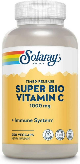 Solaray Super Bio Vitamin C 솔라레이 슈퍼 바이오 비타민 C 1000mg 250베지캡스, 1개, 250정
