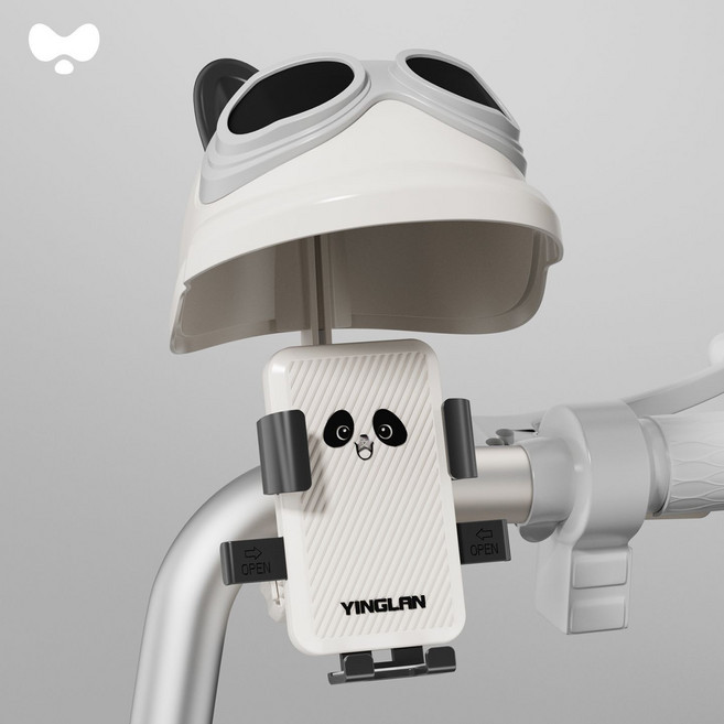 YINGLAN 手機支架 適用4.7-7.2吋手機 適用機車/電動車頭盔後視鏡設計 360度旋轉, 升级版, 白色车把款