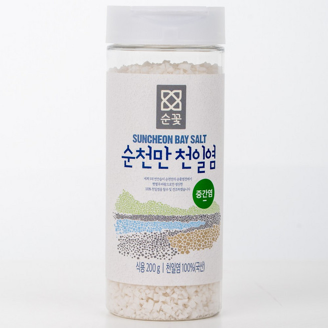 순꽃 순천만천일염 중간염 우수천일염사용 HACCP, 1개, 200g