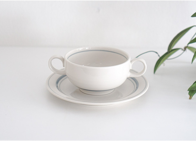 카네수즈 양손 스프볼세트 요거트볼 시리얼볼 그릇, 스카이블루, 1세트