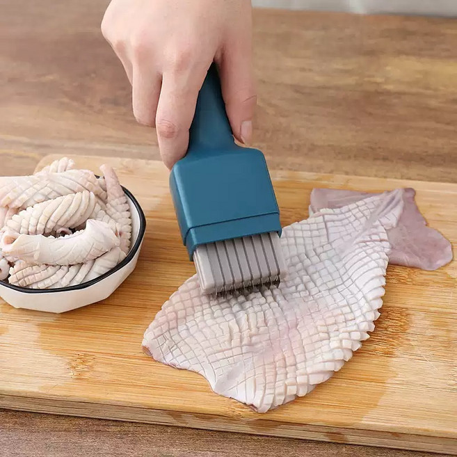 솔방울 오징어 칼집 내기 벌집칼 채칼 모양내기 꽃칼, 2. 블루 세트A