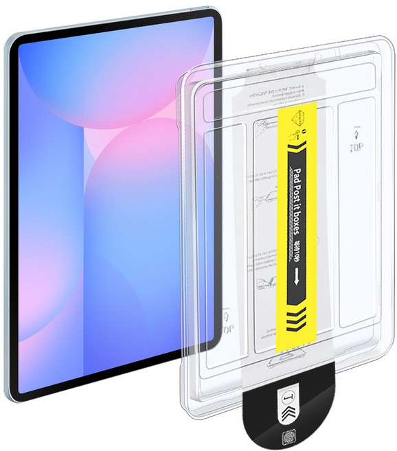 Mededo 삼성 갤럭시 탭 S10 FE / S11 강화유리 필름 고화질 자동부착 먼지방지 액정 보호필름 부착 키트 포함, HD 투명도, 1개