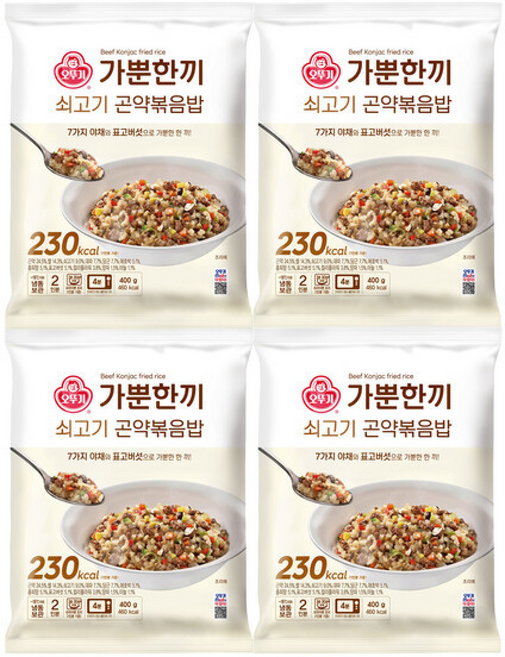 오뚜기 가뿐한끼 쇠고기 곤약볶음밥, 4개, 400g