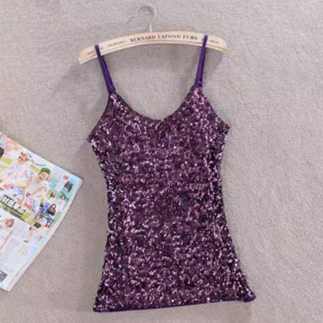 원포이트 슬림핏 스타일리쉬 스팽글 나시 핫픽스 단체 팀복 SH376