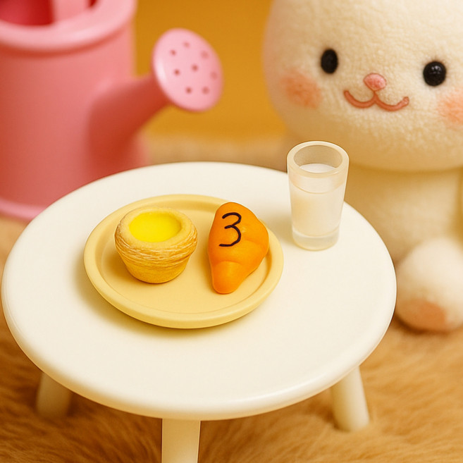 미니어처 에그타르트 브런치 음식 모형 납골당 미니어처빵 인형놀이 음식소품 데스크테리어 디저트 빵, 에그타르트 세트