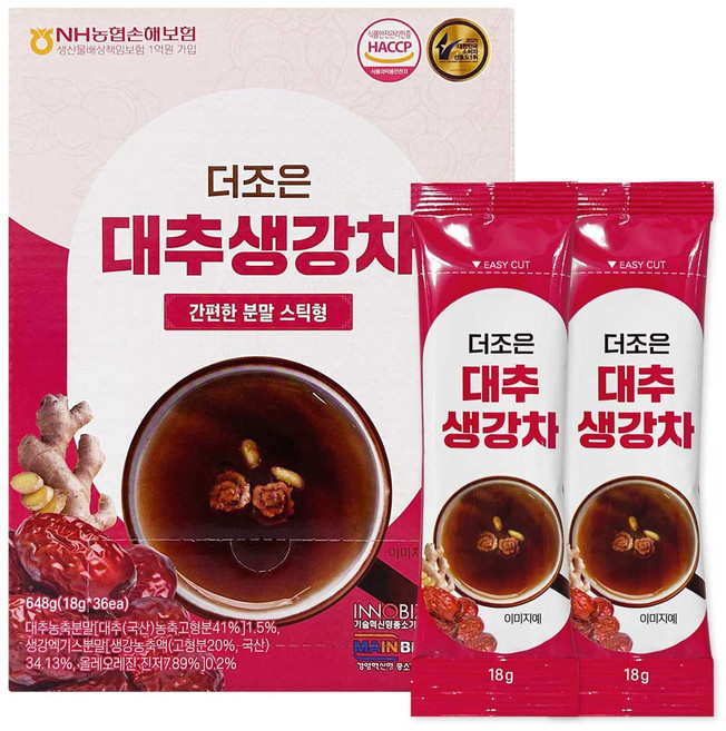 더조은 대추생강차 분말 스틱 전통차, 1개, 1개입, 648g