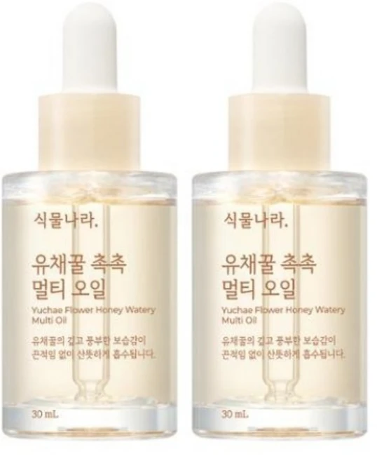 꿀의 영양으로 촉촉하게 보습 식물나라 유채꿀 촉촉 멀티오일, 2개, 30ml - 쿠팡