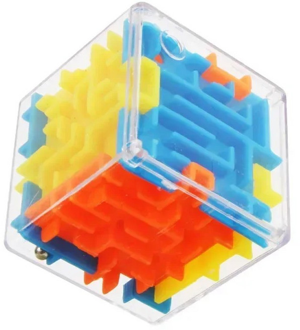 3D 투명 6면 미로 롤링 볼 스피드 큐브, 1Pcs Cube, 1개