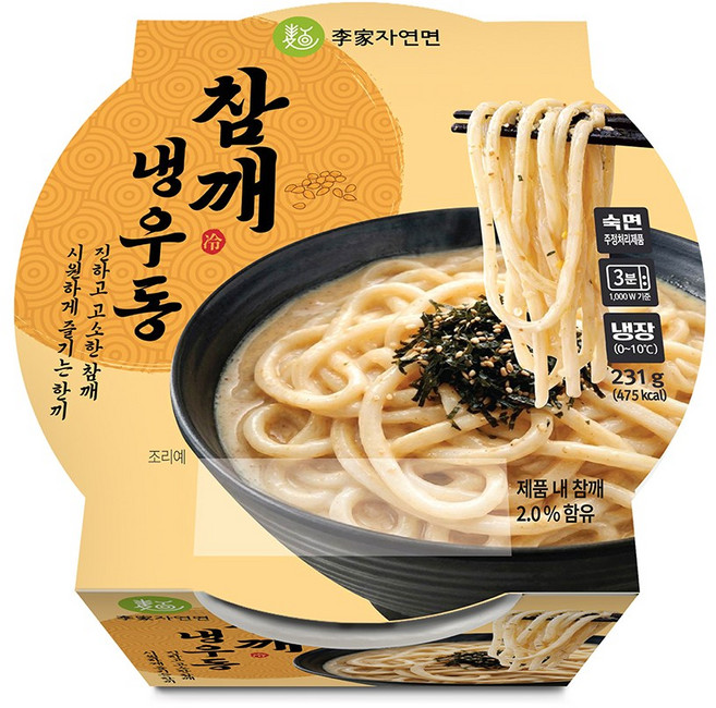 이가자연면 참깨냉우동, 5개, 231g
