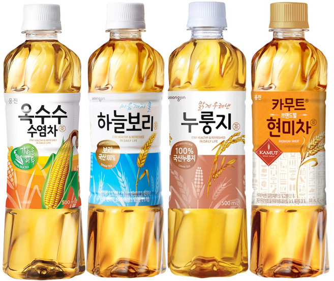 웅진 액상차 4종혼합 카무트현미차+하늘보리+누룽지차+옥수수수염차 5개씩 총 20개, 500ml × 20개