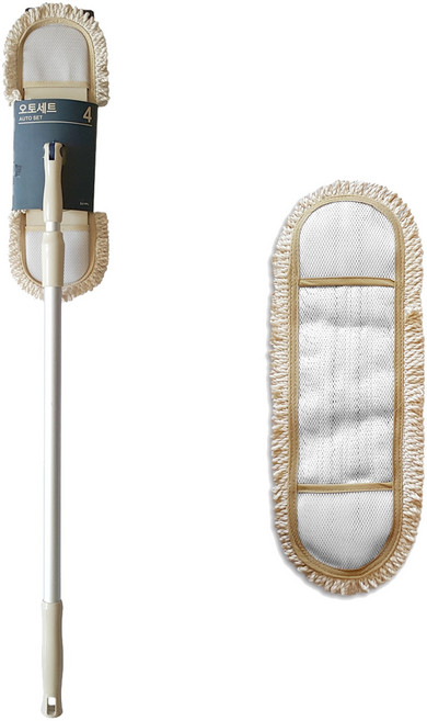 필굿리빙 가로방 밀대걸레 + 리필 걸레 세트, 1세트