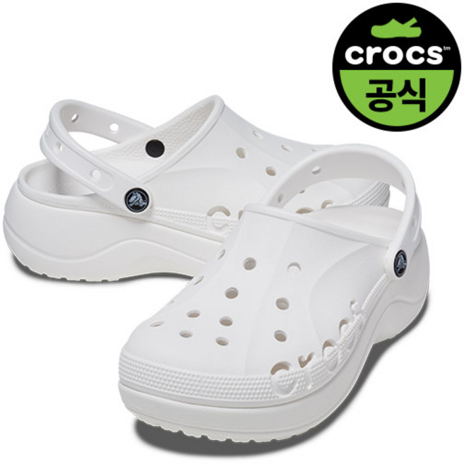 [크록스 공식 정품] 바야 플랫폼 클로그 화이트 230~250