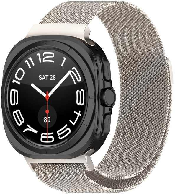 갤럭시워치 울트라 호환 47mm 밀레니즈 루프 스트랩 메탈 밴드, 스타라이트, 1개