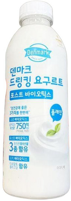덴마크 드링킹 요구르트 플레인 750ml X 2개 코스트코