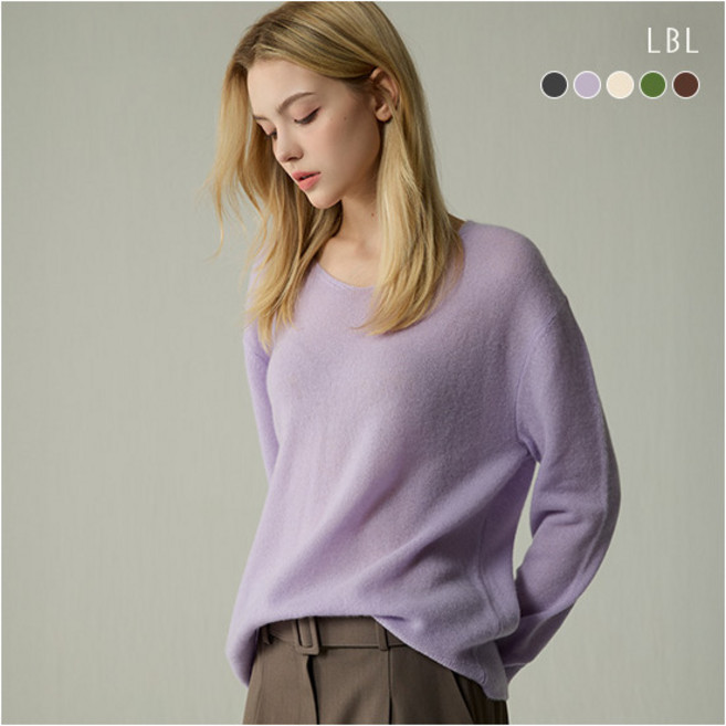 [LBL] ○25FW 시그니처 퓨어캐시미어100 V넥 니트