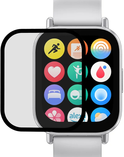 1+1 샤오미 레드미 워치5 액티브 호환 고광택 액정 보호필름, 1개, 투명보호필름