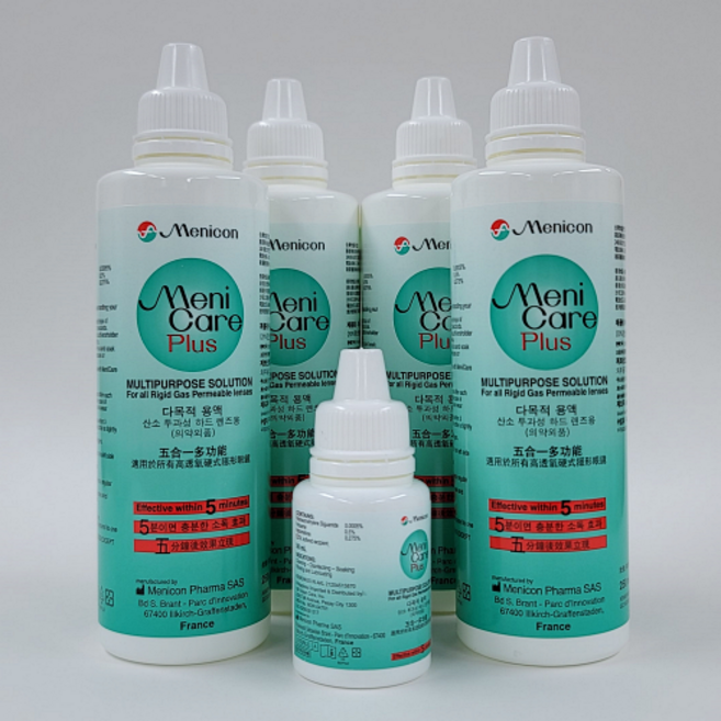 렌즈샵 메니케어플러스 드림렌즈보존액 250ml 4개 휴대용50ml 1개