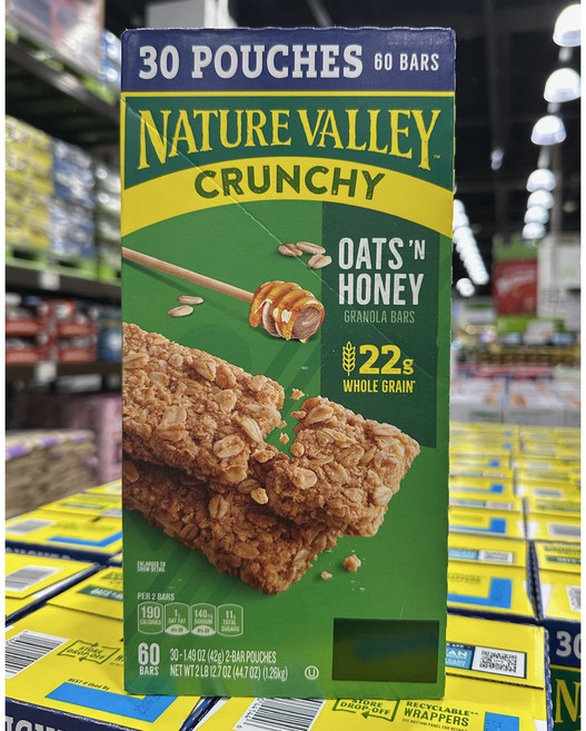 네이처밸리 오츠앤허니 크런치 그래놀라바, 1개, 1.26kg