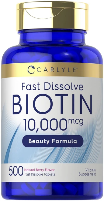 칼라일 비오틴 10000mcg 타블렛 내추럴 베리 맛, 2개, 500정 - 쿠팡