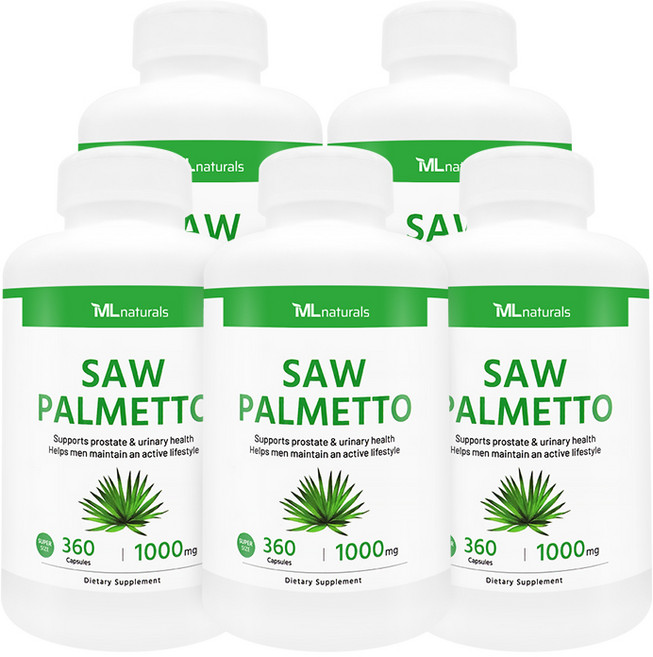 [미국번개배송] 착한명품 마이라이프 내추럴스 쏘팔메토 1000mg (수퍼사이즈), 5개, 360정