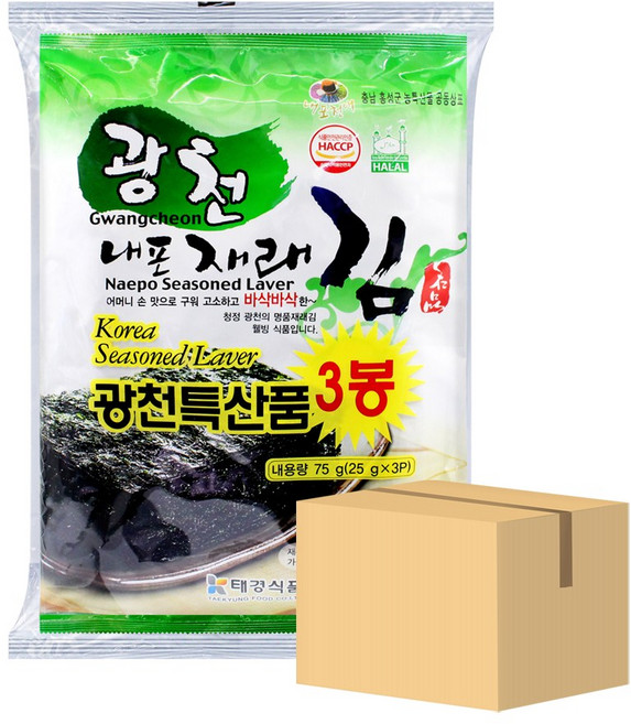 광천내포재래김 [3봉X16팩] 1박스, 16개, 단품