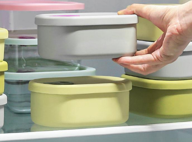 예쁜 실리콘 반찬통 실리콘용기 도시락 나들이, 상품선택, 실리콘스팀홀용기__라임200ml, 1개