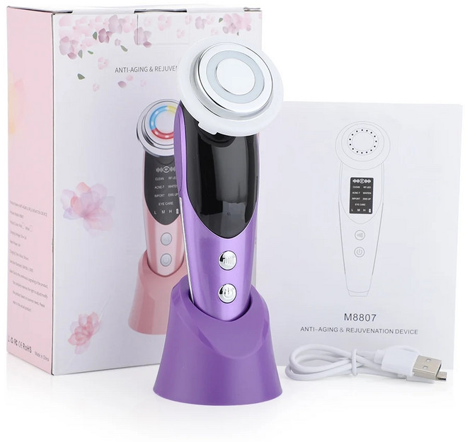 얼굴마사지기 리프팅 진동 클리닝 캐어 3색, 3)보라색