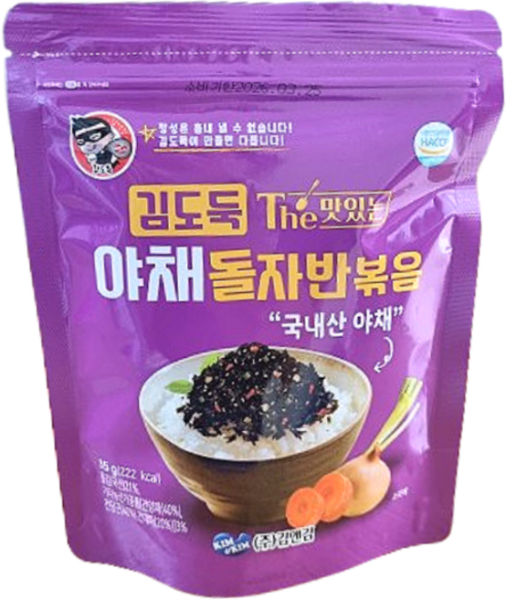 김도둑 The 맛있는 돌자반볶음 야채, 3개, 35g